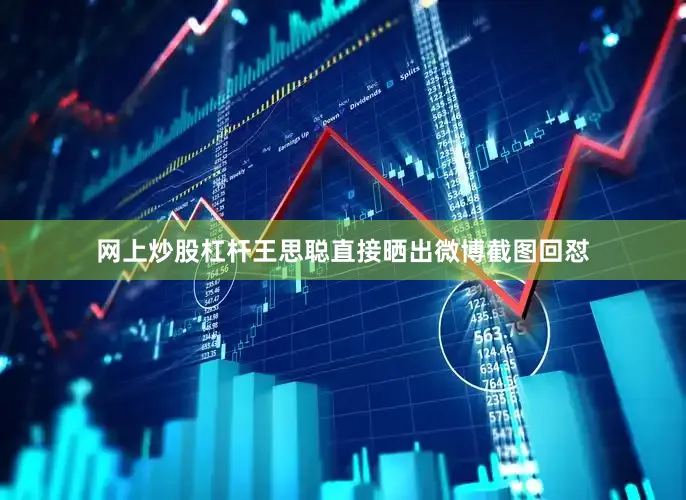网上炒股杠杆王思聪直接晒出微博截图回怼
