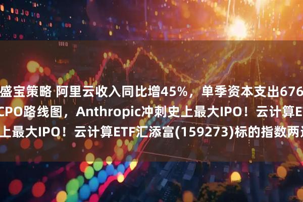 盛宝策略 阿里云收入同比增45%，单季资本支出676亿！SK海力士发布CPO路线图，Anthropic冲刺史上最大IPO！云计算ETF汇添富(159273)标的指数两连涨！
